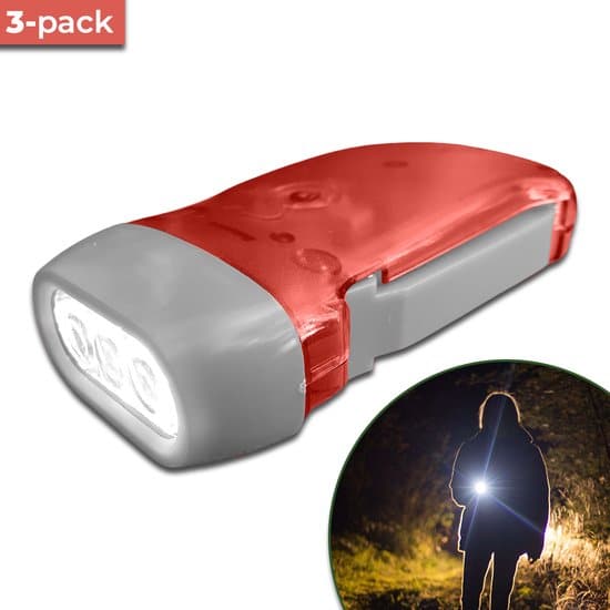 Knijpkat Zaklamp - 3 Stuks - met 3 LED's