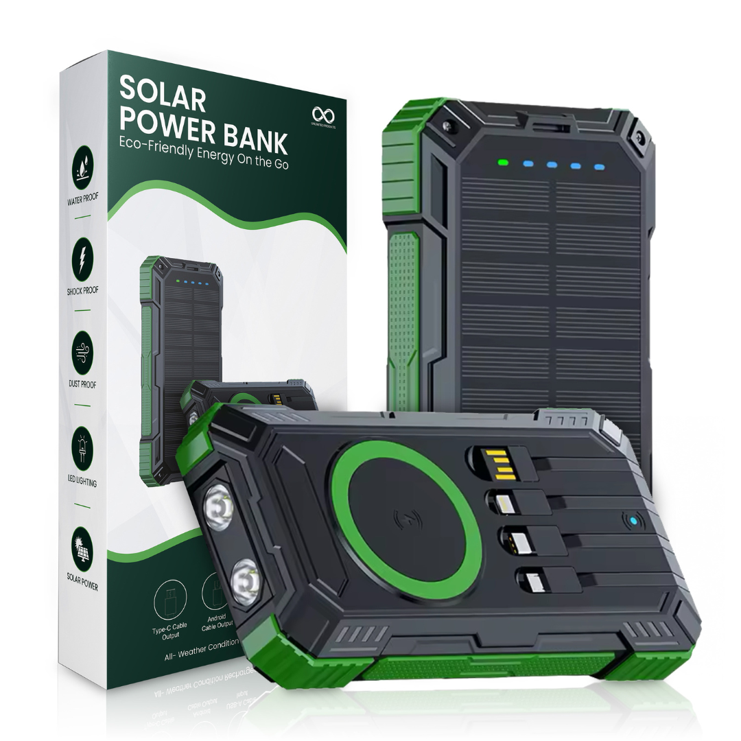 Solar Powerbank 30000mAh - Snelladen voor alle Smartphones