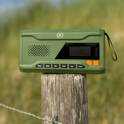 Digitale Noodradio met Zonnepaneel en Handslinger & Ingebouwde Powerbank