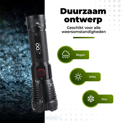 Militaire Zaklamp LED - 2000 Lumen - Waterproof IP-66