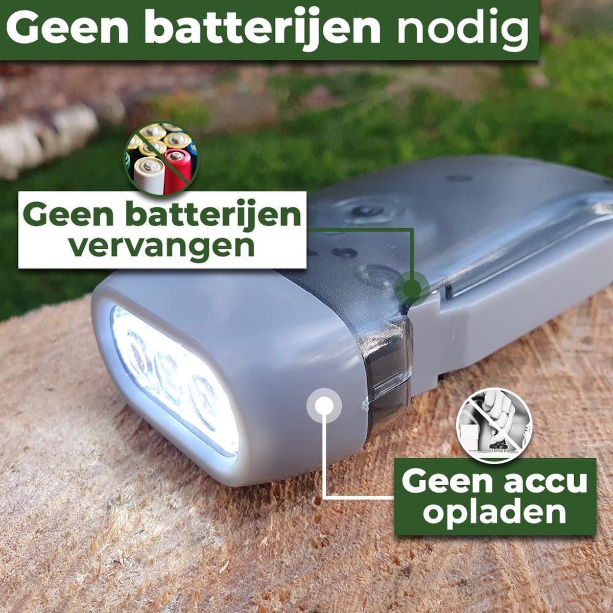 Knijpkat Zaklamp - 3 Stuks - met 3 LED's